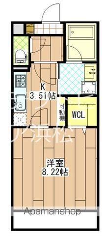SUPREME ASADA(1K/1階)の間取り写真