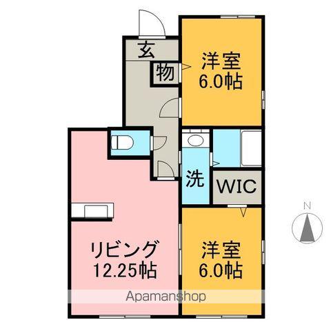 ウィーン・フォレスト(2LDK/1階)の間取り写真