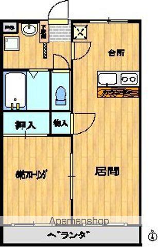 ライフステージ金池B(1LDK/1階)の間取り写真