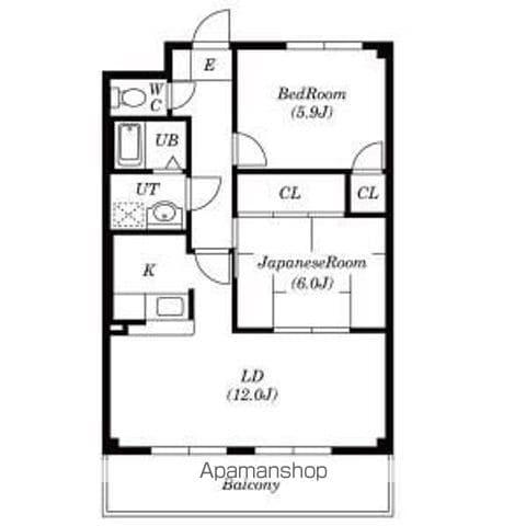 グローリアス21(2LDK/3階)の間取り写真