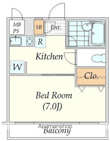 ビラケリア(1K/3階)の間取り写真
