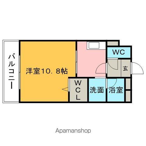 久大本線 御井駅 徒歩25分 3階建 築21年(1K/3階)の間取り写真