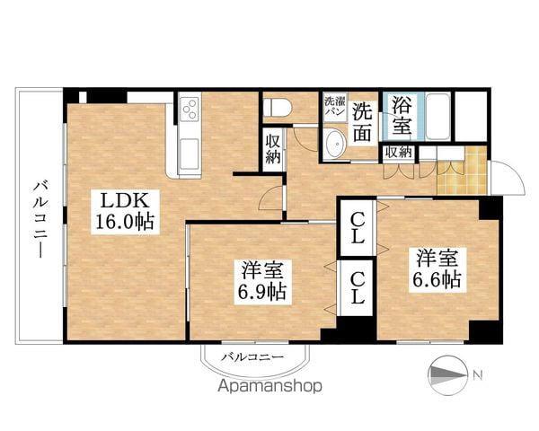 スペースヤマト(2LDK/5階)の間取り写真