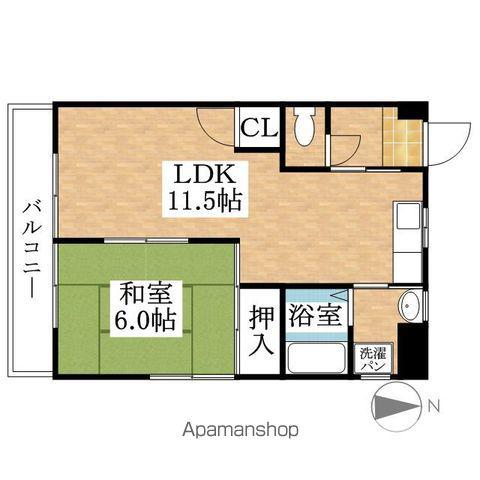 オクト2(1LDK/2階)の間取り写真