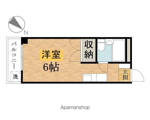 岡本ハイツ(ワンルーム/3階)の間取り写真