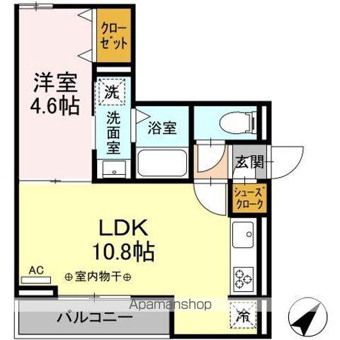 セレーナ東鷹匠(1LDK/3階)の間取り写真
