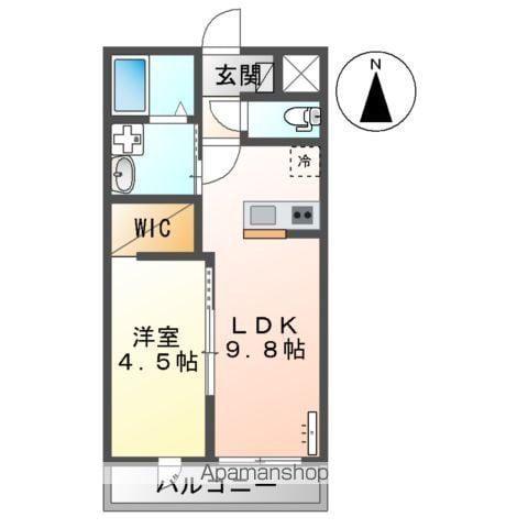PLUMA BRANCA(1LDK/2階)の間取り写真