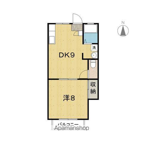 プルミエール高砂(1DK/2階)の間取り写真