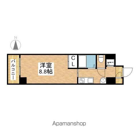 HF久屋大通レジデンス(1K/5階)の間取り写真