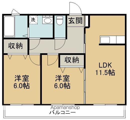 ブレインマンションエレット(2LDK/1階)の間取り写真