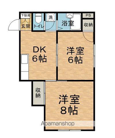 ビューラーコマツ(2DK/1階)の間取り写真