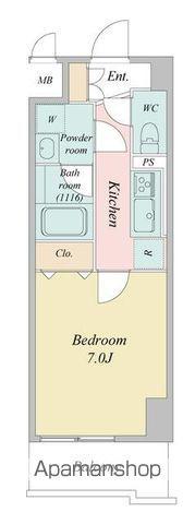 LASANTE柏(1K/3階)の間取り写真