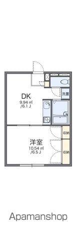 レオパレスクレベール(1DK/1階)の間取り写真