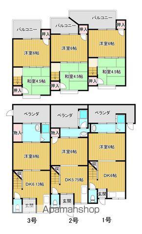 新田島テラスハウス3(3DK)の間取り写真