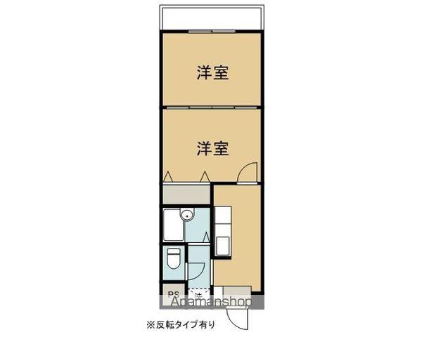 プラザ本町イースト(2K/4階)の間取り写真