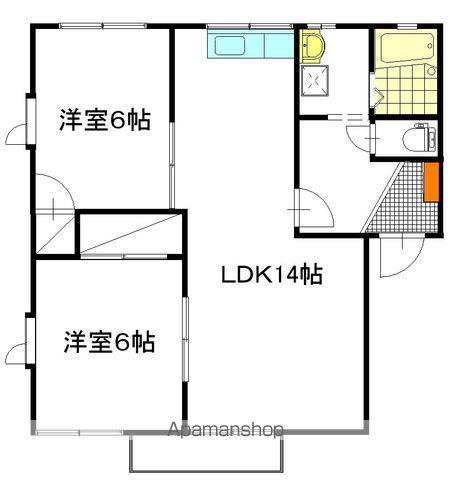 グランコスモA(2LDK/1階)の間取り写真