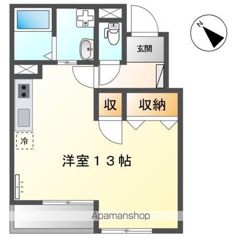 カサ・ベルデ(ワンルーム/1階)の間取り写真