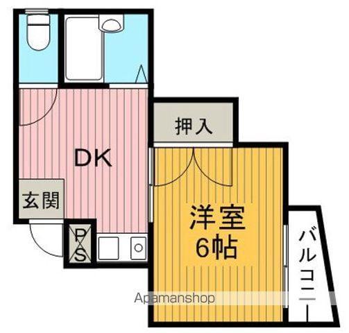 ヴェルデ向丘(1DK/3階)の間取り写真