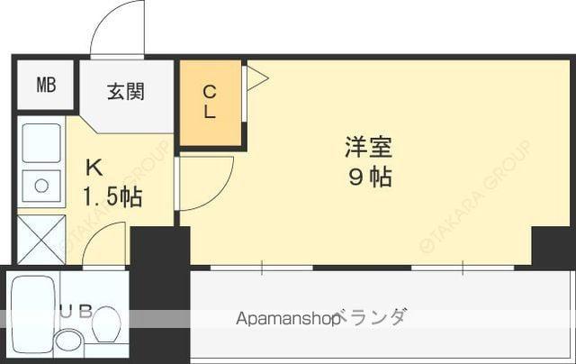 ヤマニシビル(1K/6階)の間取り写真