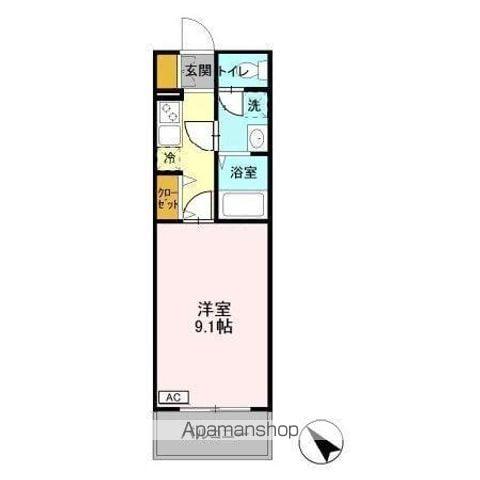 MAGNOLIA COUTマグノリアコート II(1K/2階)の間取り写真