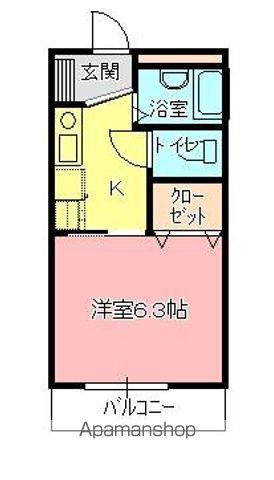FAIR WINDS I(1K/2階)の間取り写真