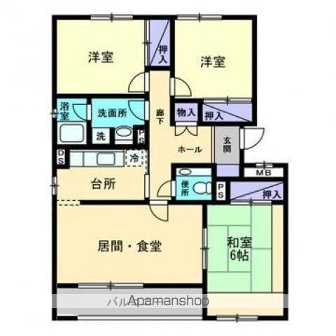 Rプレジオ昭和町(3LDK/2階)の間取り写真