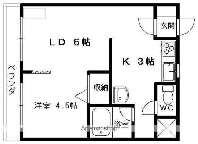 T-フラット204(1LDK/2階)の間取り写真