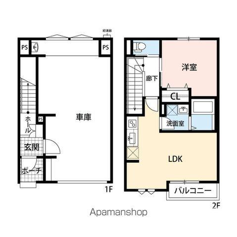 アヴァンティ環八西台(1LDK/1階)の間取り写真