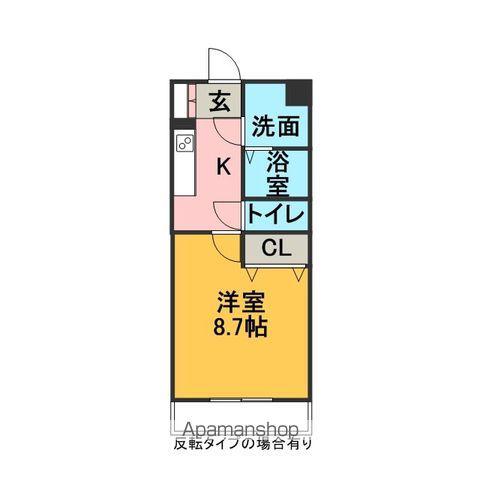 リュミエール(1K/4階)の間取り写真