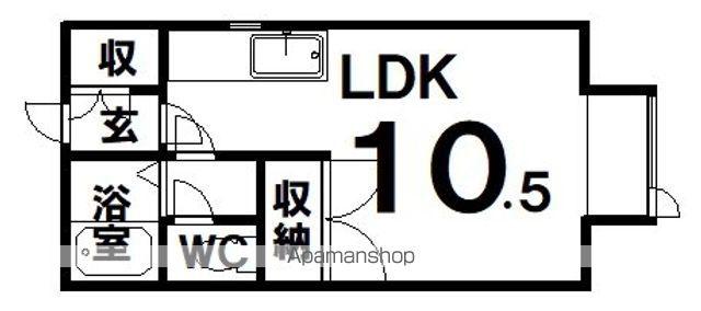 エレガンスハイツ(ワンルーム/1階)の間取り写真