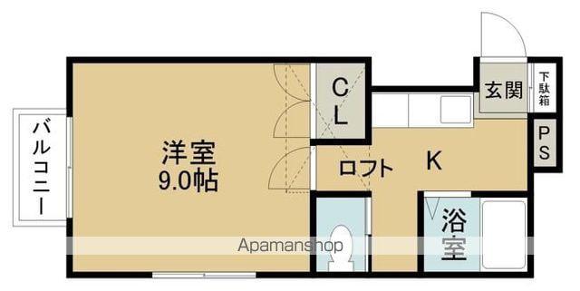 サンステージⅡ(1K/1階)の間取り写真