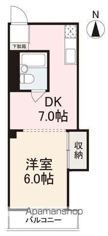 サニーハイツ松島(1DK/4階)の間取り写真