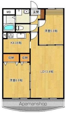 プレジールコート太田(2LDK/2階)の間取り写真