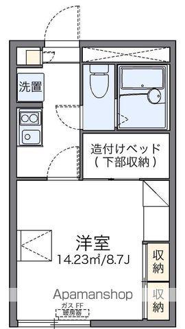 レオパレスオリーブ(1K/1階)の間取り写真