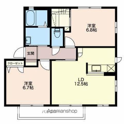 MAST TOWN 出川A(2LDK/1階)の間取り写真