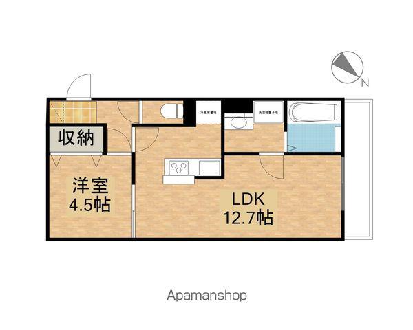 THE BONDS 北中小路(1LDK/3階)の間取り写真