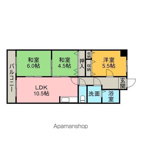 グレイス平島(3LDK/1階)の間取り写真