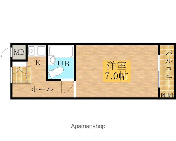 パレスコート(1K/6階)の間取り写真