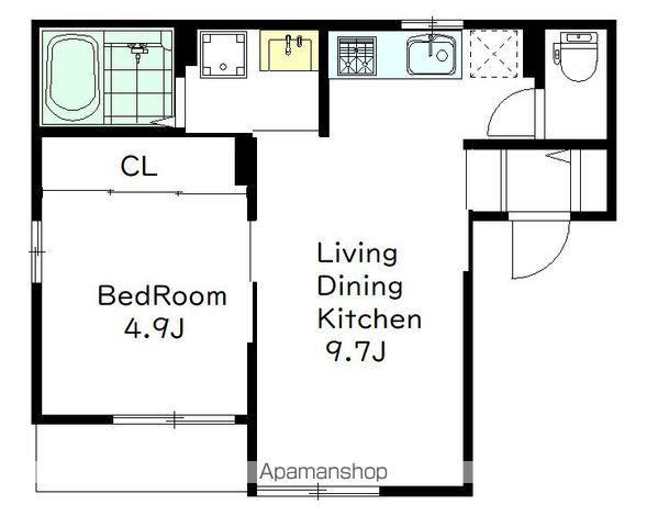 レジデンス コスモ(1LDK/1階)の間取り写真