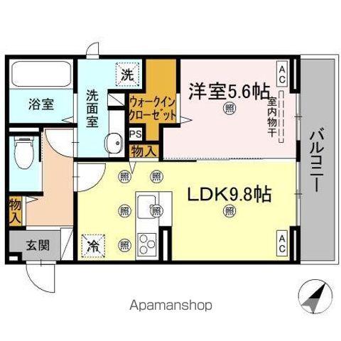 リエートパーク(1LDK/3階)の間取り写真