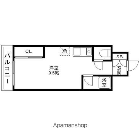 パークコート日赤病院前(ワンルーム/3階)の間取り写真