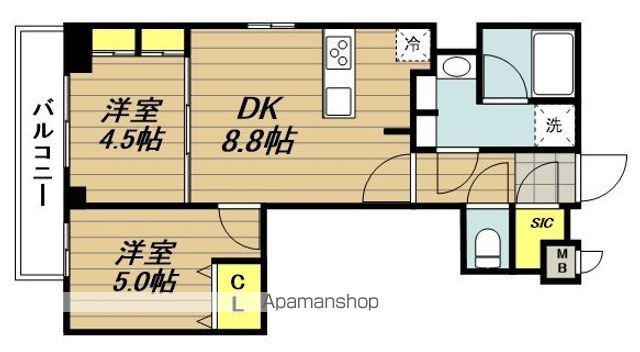 S-RESIDENCE北戸田(2DK/5階)の間取り写真