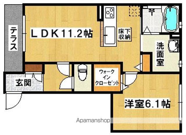 GRACE ASAKA(1LDK/1階)の間取り写真