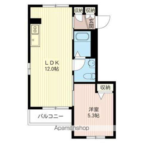 ベレオK(1LDK/3階)の間取り写真