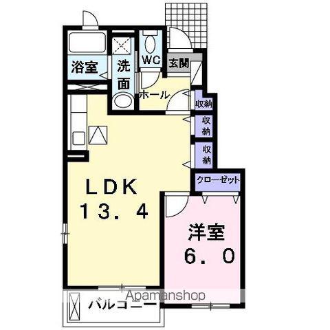 アンディ Ⅱ(1LDK/1階)の間取り写真