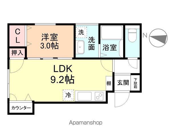 CLOVER柳町.Ⅰ(1LDK/2階)の間取り写真