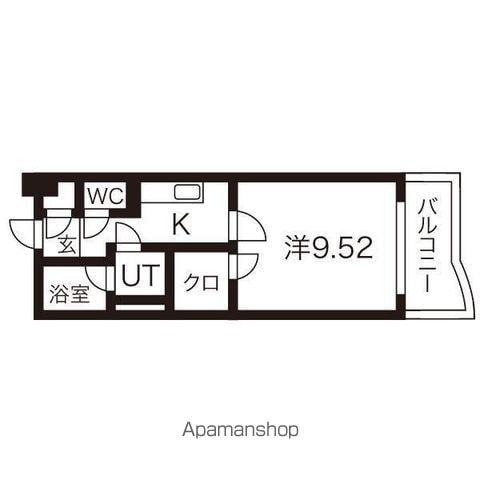 シェーンブルク(1K/2階)の間取り写真