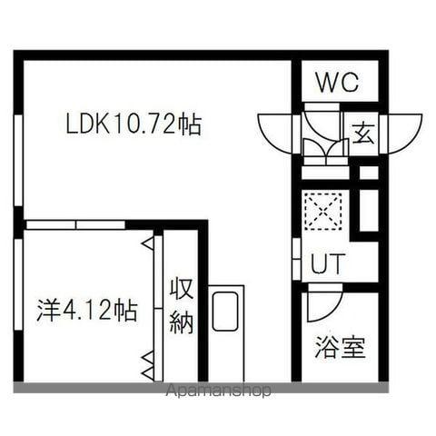 クローバーハウスM(1LDK/1階)の間取り写真