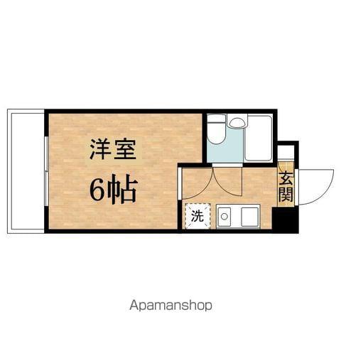 インティメイトハイツ(1K/4階)の間取り写真