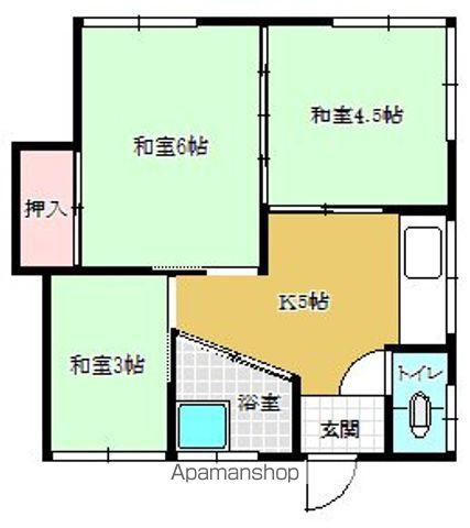 佐藤アパート(3K/2階)の間取り写真